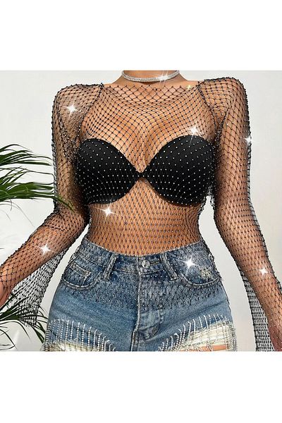 VS ACCESSORY Rochie de plajă cu mâneci de cristal Diamond