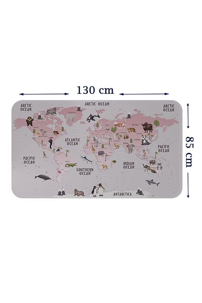 Decoraw 3798XL Model Educational World Map - Kids and Baby Room Wall Sticker