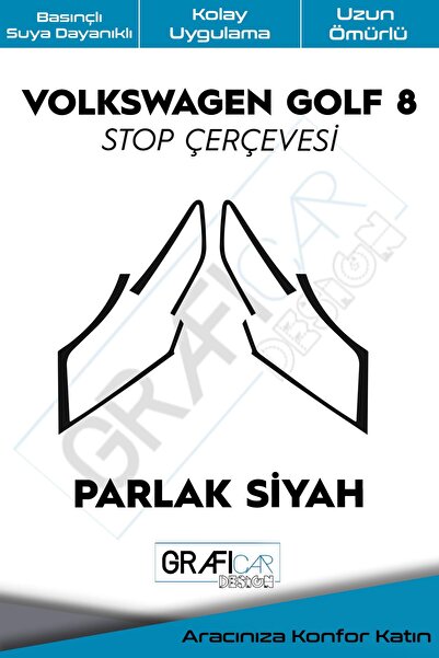 GRAFİCAR إطار إيقاف متوافق مع Volkswagen Golf 8 - سهل الاستخدام - رقائق معدني...