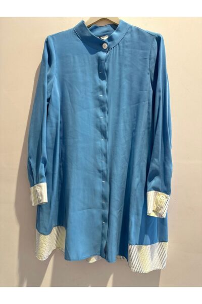 Kayra Dik Yaka Patlı Arka Piliseli Tunik