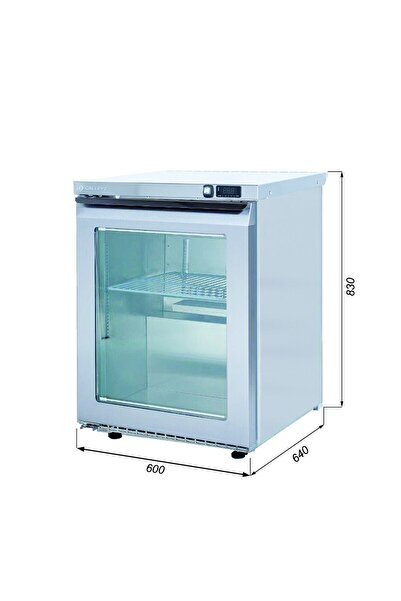 Galleyz Tezgah Altı Mini Buzdolabı - 1 Cam Kapılı - 140 Litre