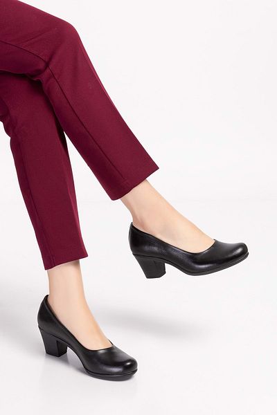 Gondol Genuine Leather Classic Medium Heeled Shoes Vdt.200