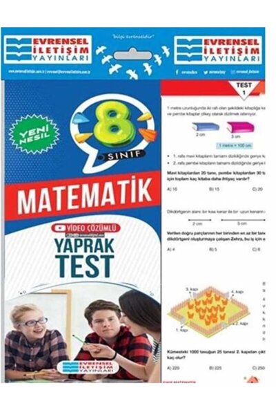 Evrensel İletişim Yayınları 8. Sınıf Matematik Yeni Nesil Video Çözümlü Yapra...