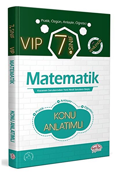 Editör Yayınevi 7. Sınıf VIP Matematik Konu Anlatımlı / Kolektif / Editör Yay...