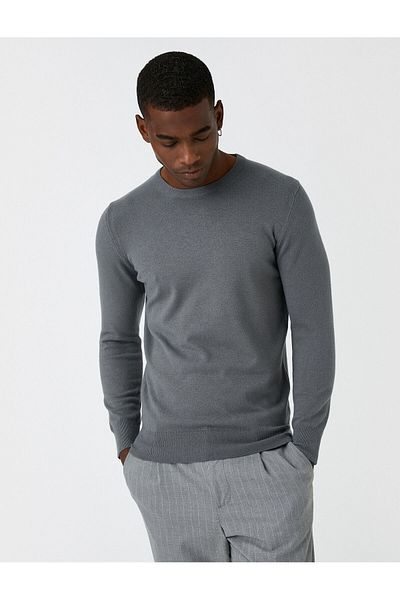 Koton Basic-Strickpullover mit Rundhalsausschnitt