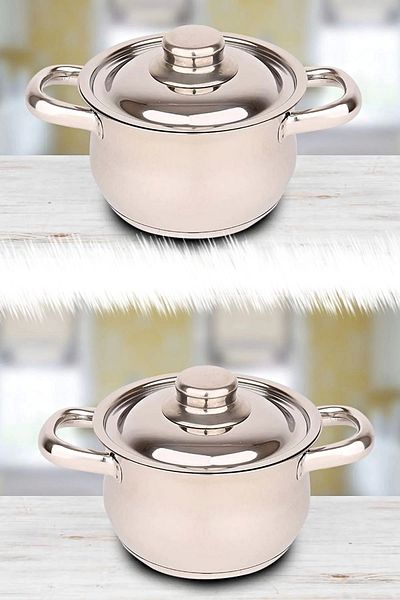 Tilbe Home 14 cm Mini Stew Pot Food and Sauce Pot with Lid and Roses