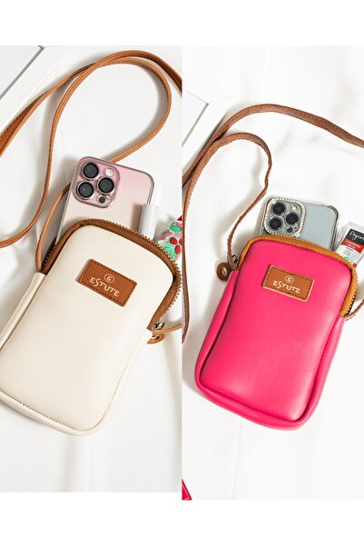 ESTUTE Unisex 2 Li Paket Telefon Luk Ayarlanabilir Çapraz Çanta