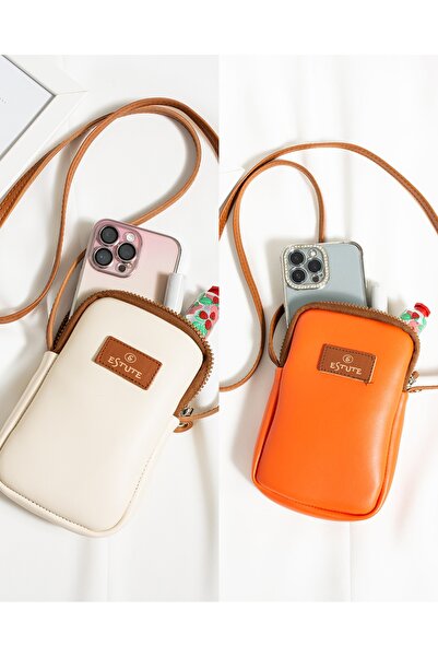 ESTUTE Unisex 2 Li Paket Telefon Luk Ayarlanabilir Çapraz Çanta