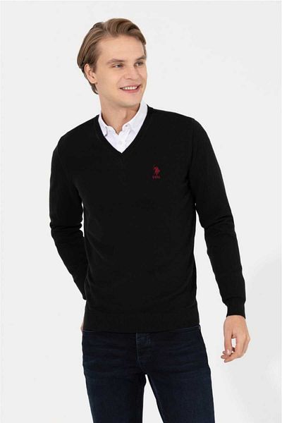 U.S. Polo Assn. U.S.POLO ASSN.V YAKA ERKEK TRİKO KAZAK