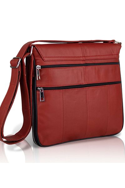 fubileather Crossman Genuine Leather Unisex Cross Messenger Bag