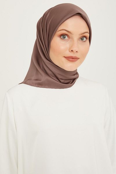 Armine Κασκόλ Sport Twill (CIVIL) Απλό σκούρο βιζόν