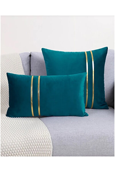 DeccoStil غطاء وسادة رمي بتفاصيل ذهبية