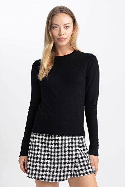 DeFacto Pulover cu decolteu obișnuit cu croială normală A4713ax23wn