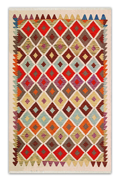 Rugs Modern Halı سجادة قاعدة منسوجة ملونة ومهدبة من القطن 573 عرقية