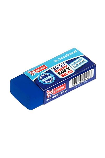 Mikro Exam Eraser Soft Dust-Free Soft Non-Marking - 1 Piece BLUE