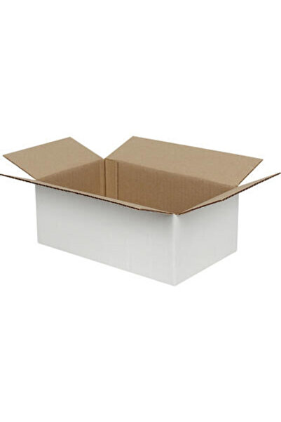 Kolicim 20x15x10cm Koli - Tek Oluklu - 1 Desi Koli - Beyaz - 25 Adet