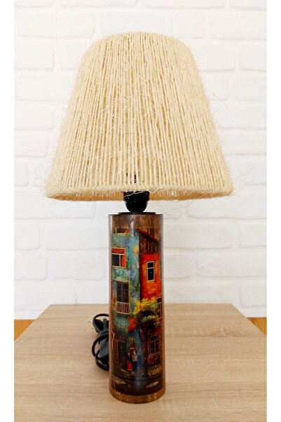 RETRO NOW Street Iı Ahşap Ayaklı Abajur