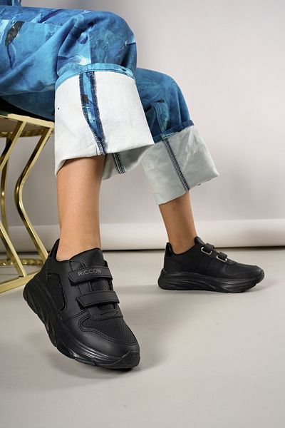 Riccon Damen Sneakers0012133 Schwarz Schwarz