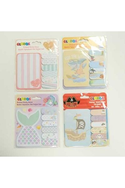 Globox Adhesive Note Paper Set Printed 3406 (12 Pack)