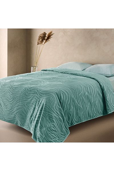 Le Atölye Marie Claire Paris Safari Double Pique Bedspread Green