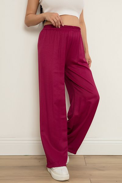PULLIMM Pantaloni cu talie elastică, cu picioare largi, confortabili, 2081