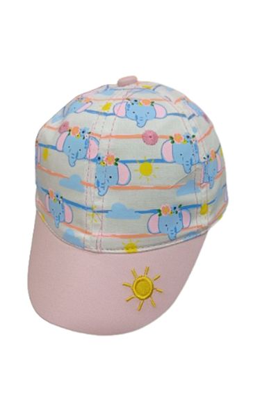 Kitti KITTI BABY GIRL & KIDS WHITE CAP PATTERNED SMOOTH HAT 6-12 MONTHS CONVERT 38-40 CM