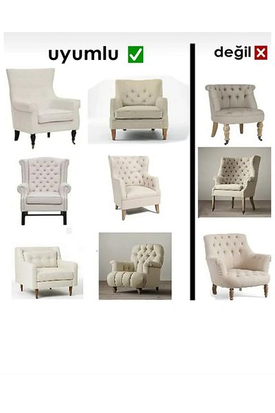 GüzelEvim Tekstil Jkarli Plain Pattern Single Sofa Cover Armchair Seat Cover