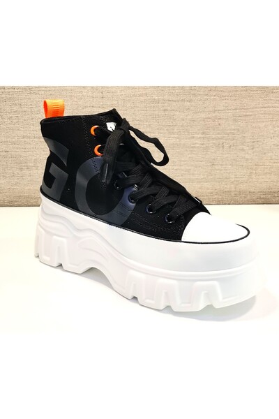 Guja 23k312-1 Жіночі кросівки з товстою підошвою та високим горловиною, чорні