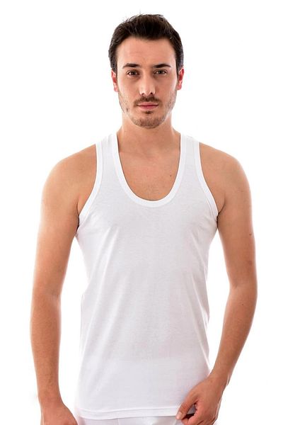 Seher Yıldızı 001 Men's Cotton Combed Tank Top 12 Pieces