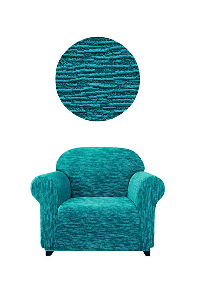 GüzelEvim Tekstil Textil Jkari Model simplu Husă pentru un singur scaun Husă ...