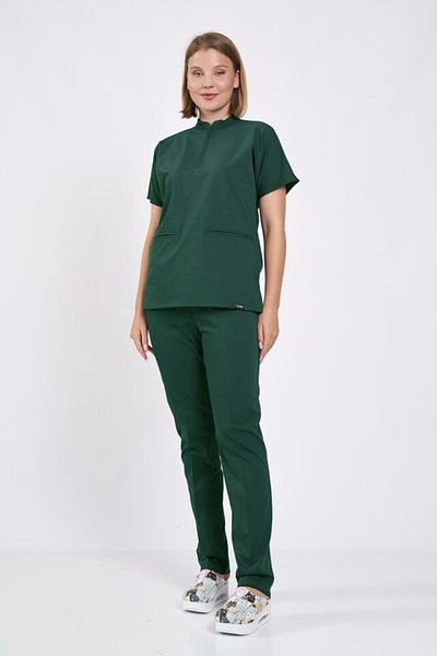 Owlet Medikal Λεπτομερής φανέλα Hunter Green Zipper