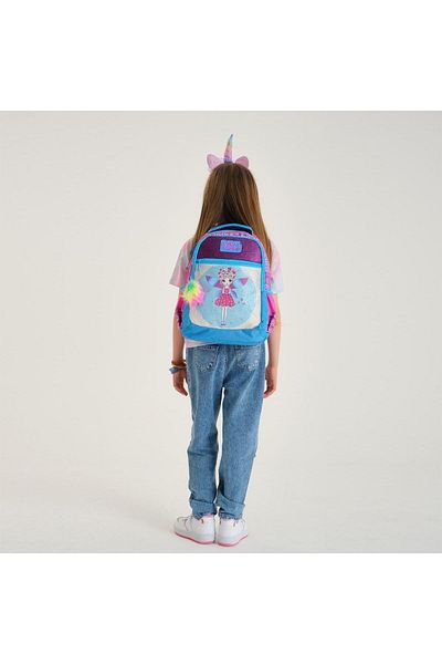 Coral High Blue Girl Fairy - ghiozdan sclipitor și strălucitor și set de prânz