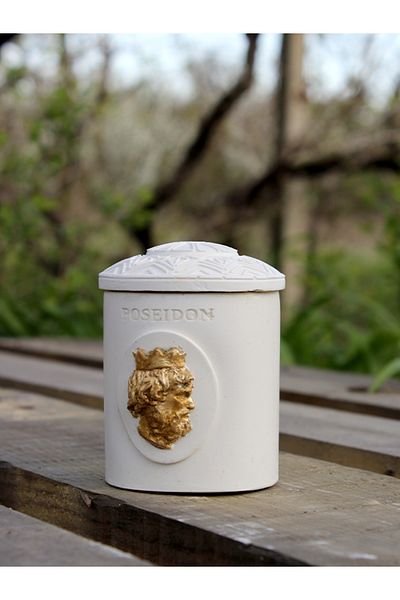 The Craft Thor Poseidon Metallic Statue Detailed Handmade Concrete Decorative Box / Organizer