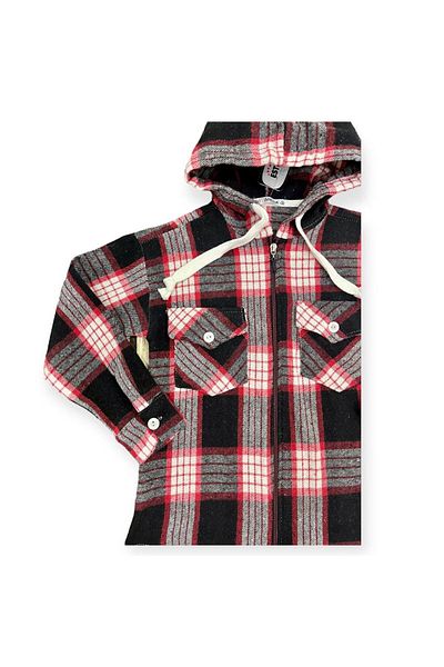 Esterella cardigan unisex/ cardigan cu glugă în carouri/ cardigan cu glugă cu fermoar/cardigan lumberjack