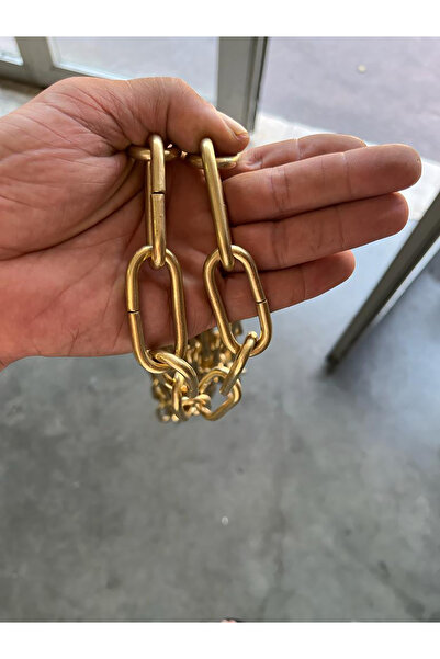 Etsylight Büyük Avize Zinciri 5 Mm, 5 Metre Sarı Renk, Kaynaksız Metal Zincir