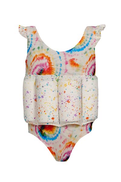 Verte Vallée Swimming Training Swimsuit - Tie-dYe Patterned