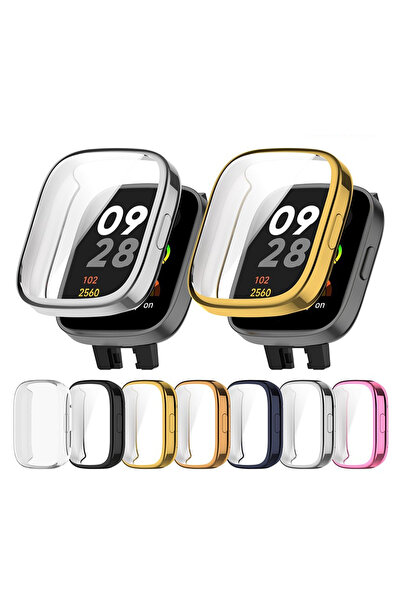 Microcase Xiaomi Redmi Watch 3 Önü Kapalı Silikon Kılıf - AL3173