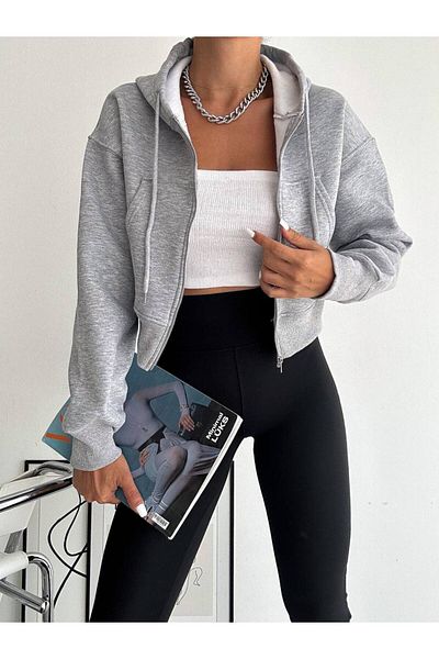 Noa Noa Krátká mikina se třemi vlákny na zip
