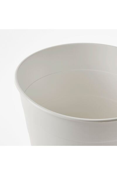 IKEA 2 Adet Çöp Kovası 28X28 Cm İkea 2'li Çöp Kutusu Seti Plastik Hacim: 10 Lt. Siyah-Beyaz