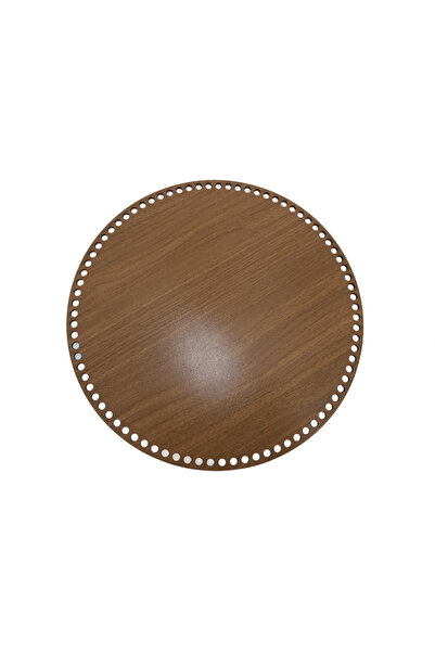 3mm 40cm Wooden Round Basket Tray Knitting Plate Underplate Perforated Base Crochet Basket Base