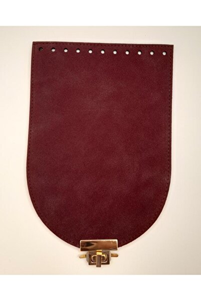 angel çanta aksesuar Angel Çanta Aksesuar 15x22 cm Süet Nubuk Deri Bordo Renk...