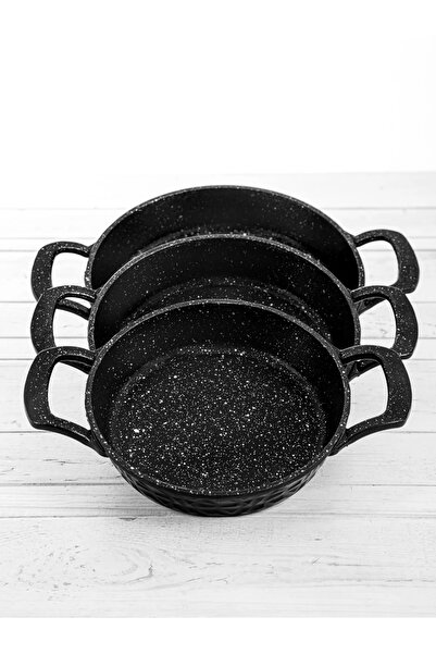 ZETMON Granit Döküm 3 Lü Sahan Takımı 18-20-22 Cm