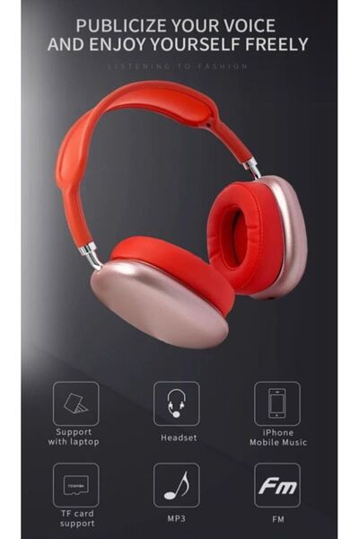 Genel Markalar P9 Air Max Kablosuz Uyumlu  5.0 Mikrafonlu Bluetooth Kulakluk P9 Kulaklık