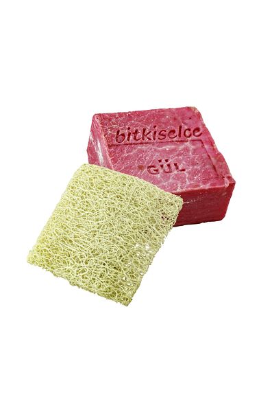 bitkiselce Handmade Natural Soap with Rose Essence - Nourishes and Softens the Skin, with Refreshing Smell of Rose