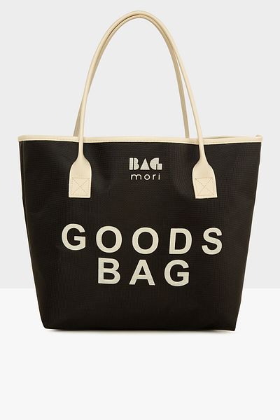 Bagmori Black Women's Printed Leather Garnished Tote Bag M000008114
