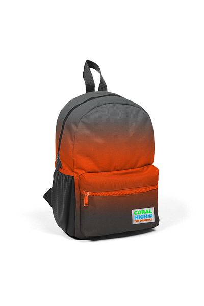 Coral High Rucsac Little Nest Gri Portocaliu Culoare Transiciune Două Compartimente