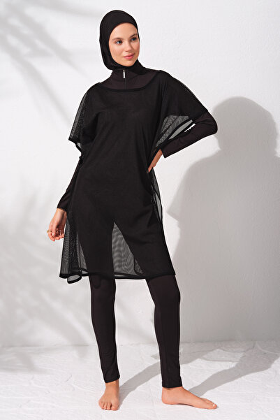 Pierre Cardin Black Hijab Jumpsuit - Mesh Swimsuit231919