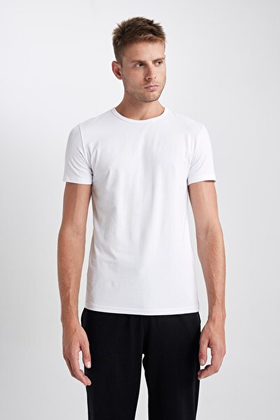 DeFacto Slim Fit Crew Neck Short Sleeve Undershirt L4885Az23Au