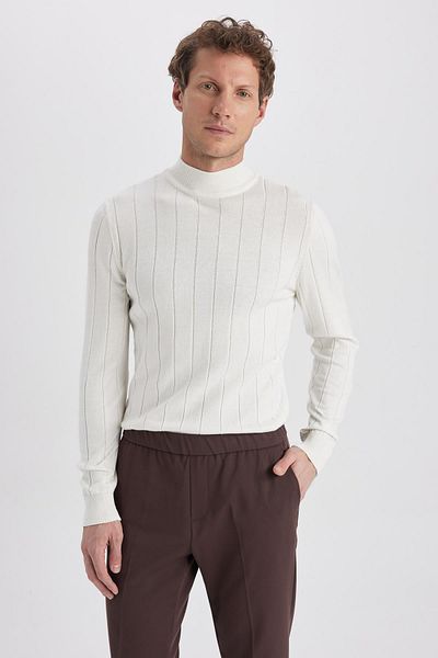DeFacto Slim Fit Slim Fit Half Turtleneck Knitwear Sweater X7395Az23Au