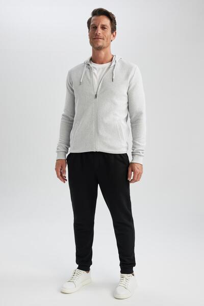 DeFacto Pantaloni de sport de jogger, slim, cu șireturi, cu talie elastică, b...